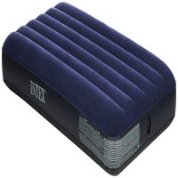 Intex 16.5" Dura Beam Fiber Tech Pillow Rest Air Mattress Durable Bed Mattress - Black
